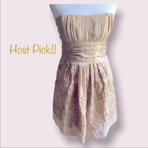 -3/$10- Alyn Paige Dress In Champagne Gold